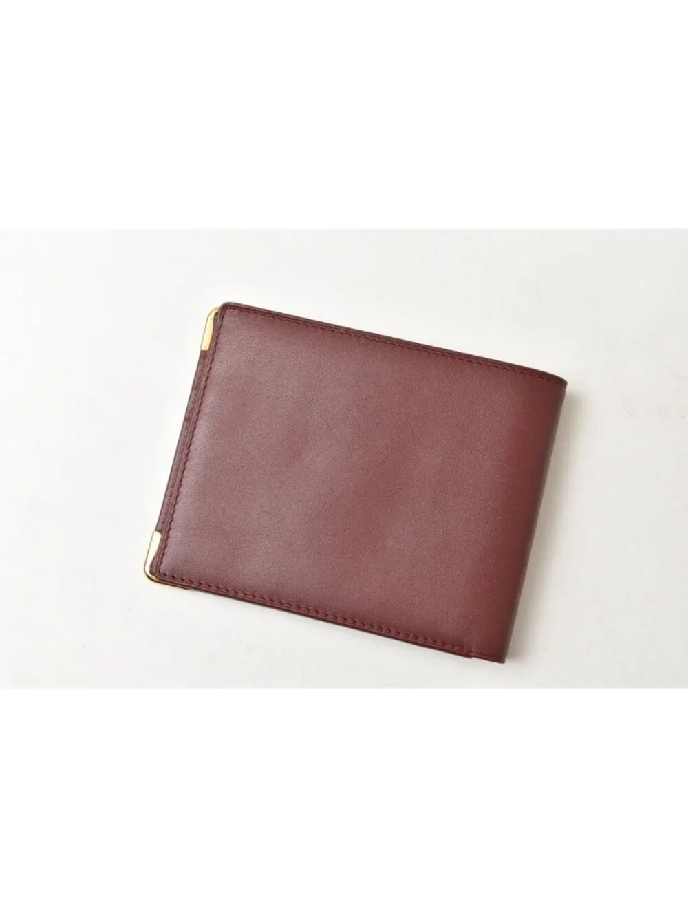 Cartier Fold Wallet Bifold Vintage Must de Cartier Bordeaux